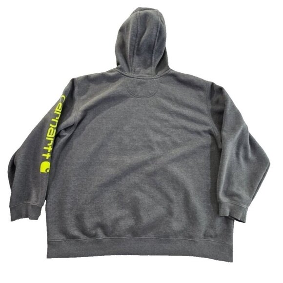 Carhartt Men's Loose Fit Midweight Logo Sleeve Graphic Hoodie BL1 Carbon Large - Picture 2 of 13